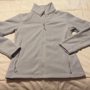 Lightly Worn Powder Blue Columbia Zip-Up Jacket